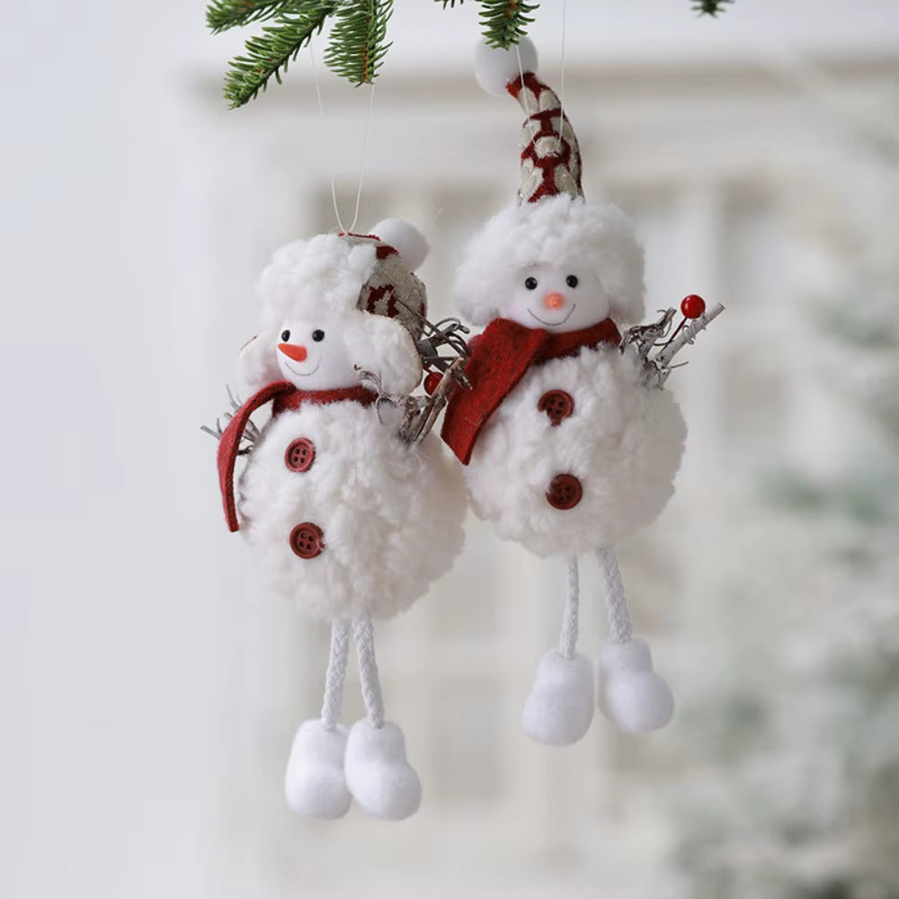 2Pcs New Christmas Cute Plush Angel Doll Pendant Lovely Boys Girls Xmas Tree Hanging Decoration Merry Christmas Party Ornaments