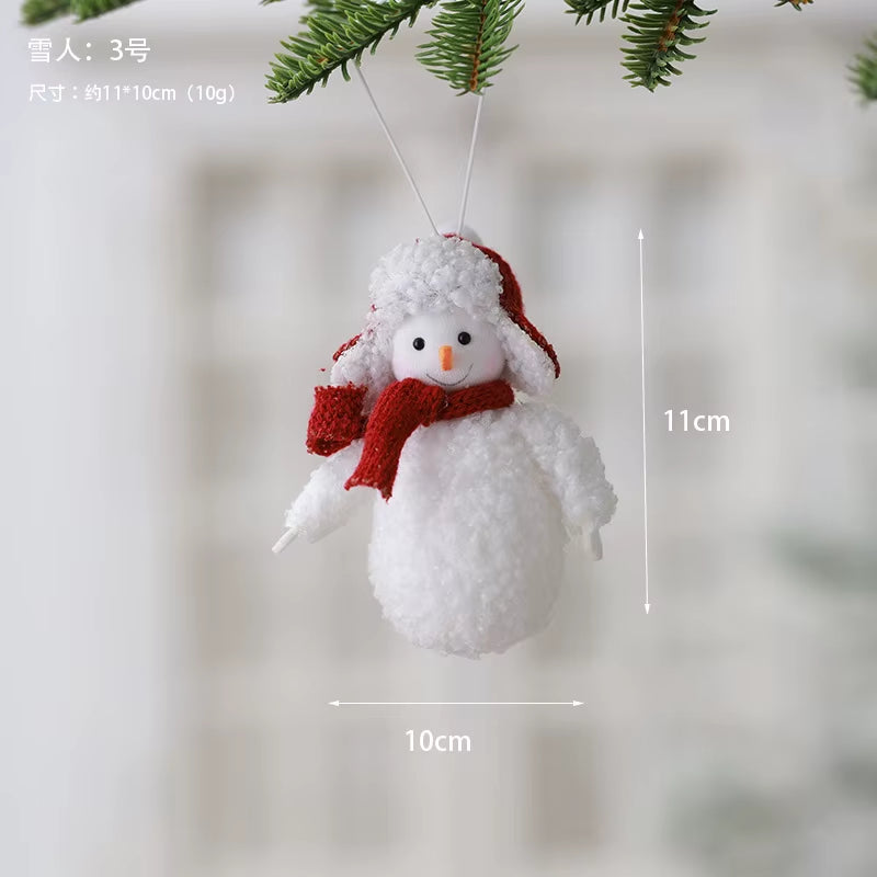 2Pcs New Christmas Cute Plush Angel Doll Pendant Lovely Boys Girls Xmas Tree Hanging Decoration Merry Christmas Party Ornaments