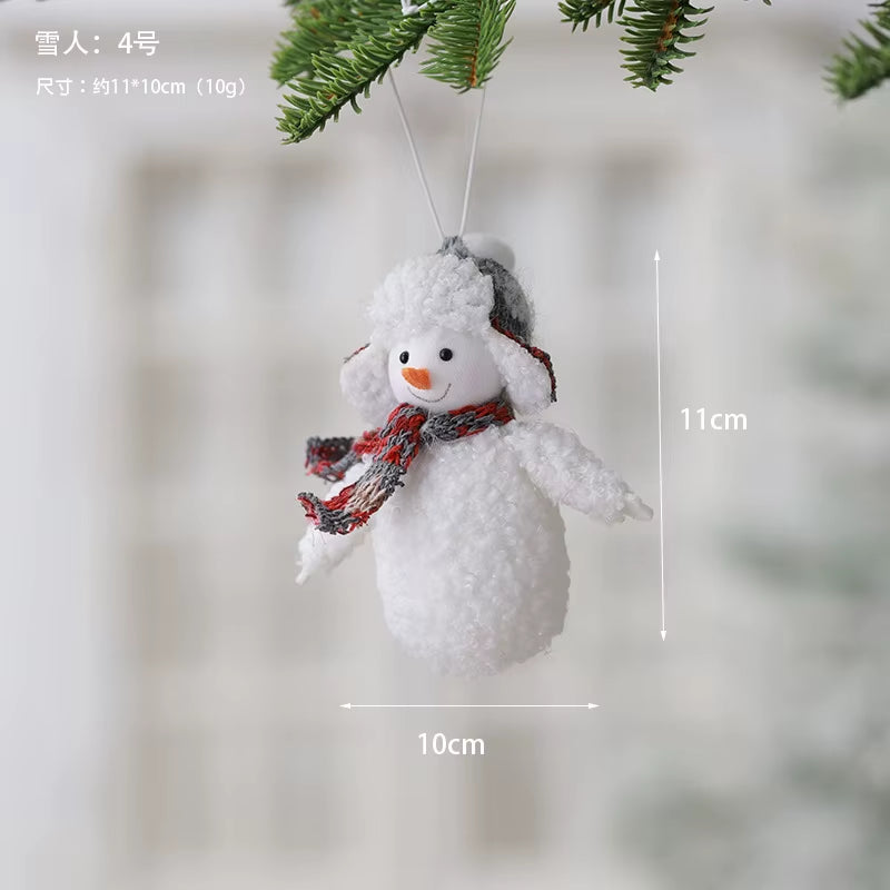 2Pcs New Christmas Cute Plush Angel Doll Pendant Lovely Boys Girls Xmas Tree Hanging Decoration Merry Christmas Party Ornaments