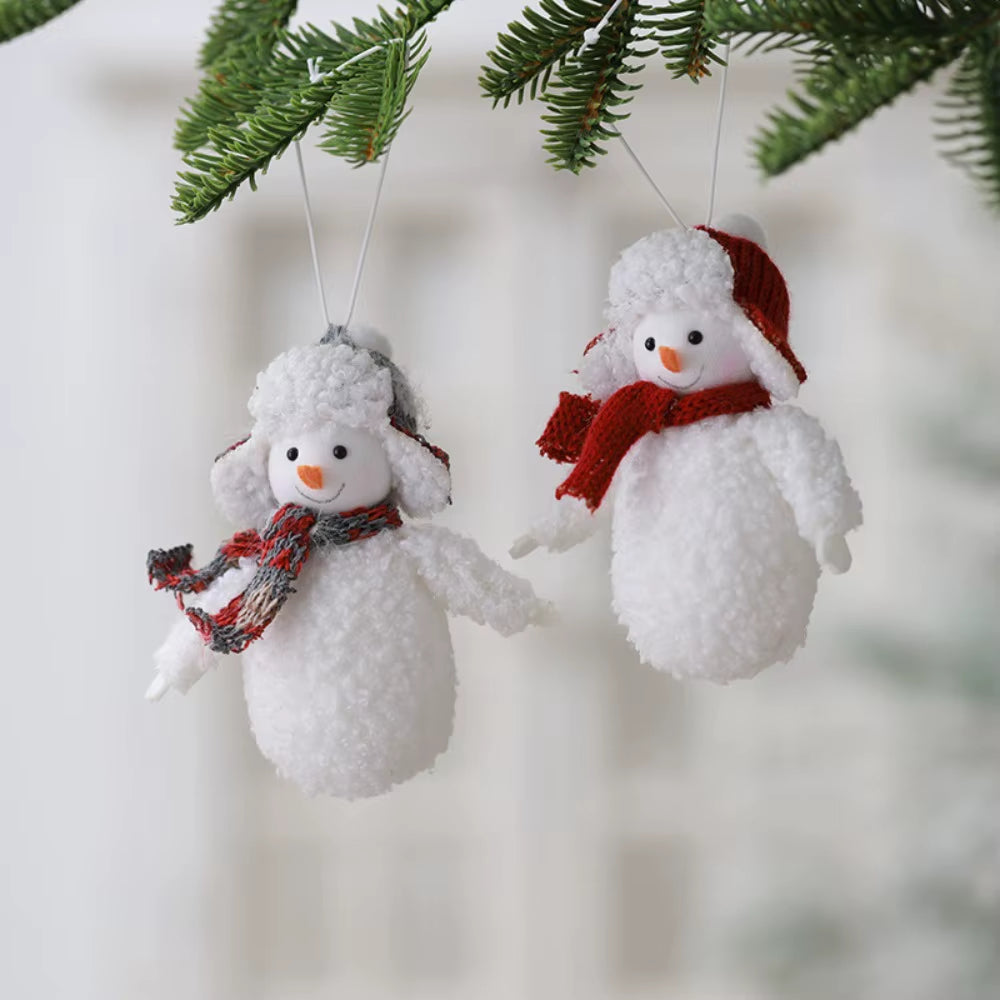 2Pcs New Christmas Cute Plush Angel Doll Pendant Lovely Boys Girls Xmas Tree Hanging Decoration Merry Christmas Party Ornaments
