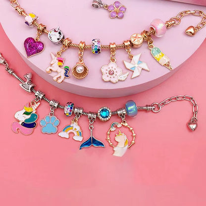 Advent Calendar 2024 Christmas DIY Charm Bracelet Countdown to Christmas Unique Charm Jewelry Set Gifts for Kids Girls