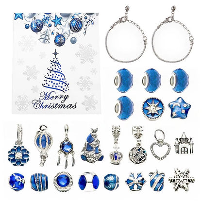 Advent Calendar 2024 Christmas DIY Charm Bracelet Countdown to Christmas Unique Charm Jewelry Set Gifts for Kids Girls